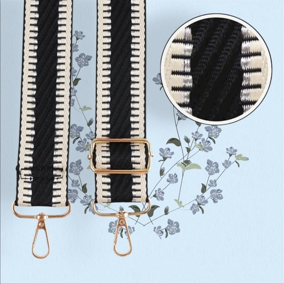 🆕️Fashionable Embroidered Adjustable Bag Strap - Versatile & Stylish 🌸 - Picture 7 of 11